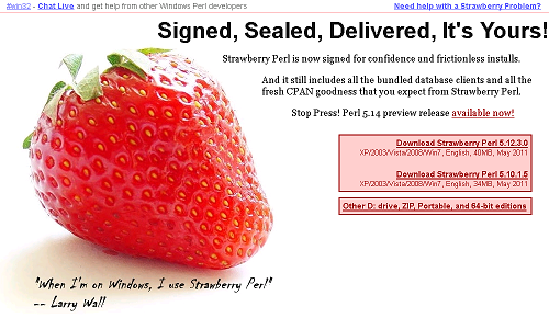 Strawberry Perlのウェブサイト